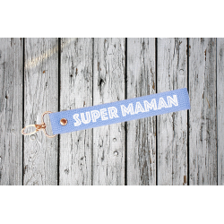 Porte-clés nylon super maman