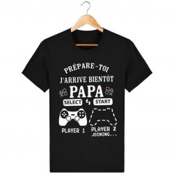 T-shirt annonce grossesse papa gamer