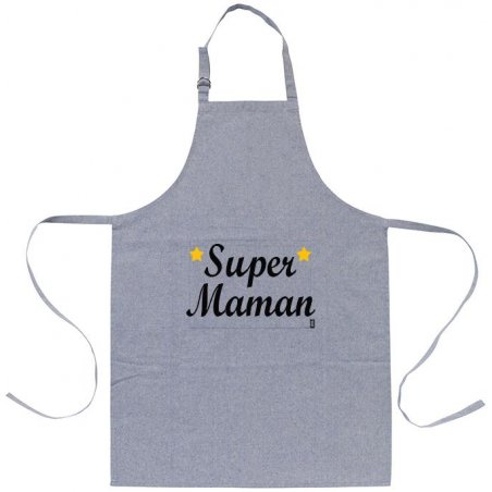 Tablier de cuisine personnalisé Super Maman - Fuchsia