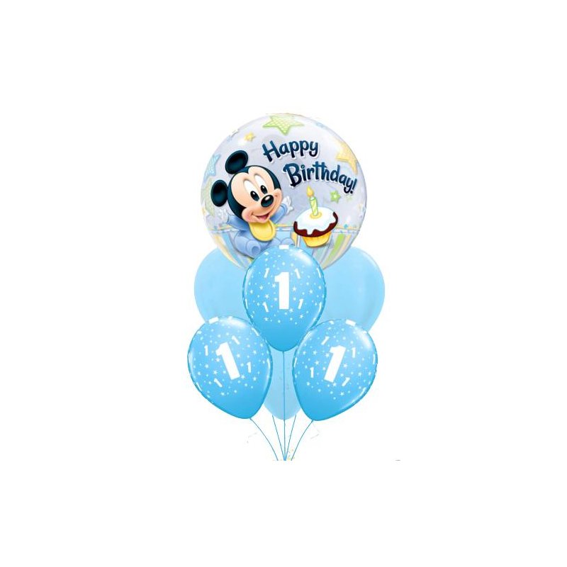 Montage ballons Mickey 1er anniversaire
