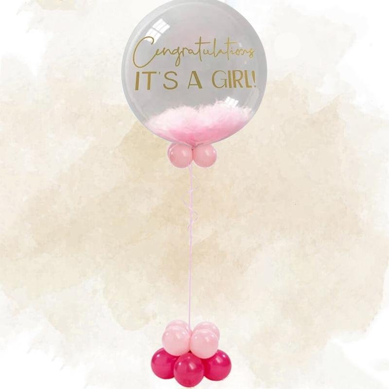 Ballon bulle congratulations it's a girl