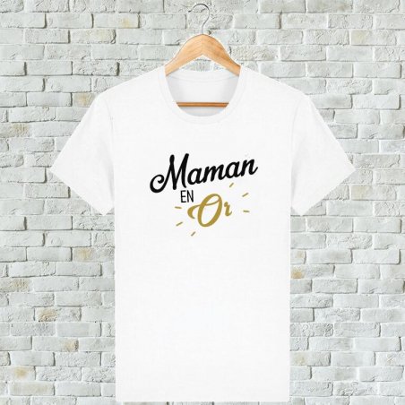 T-shirt maman en or
