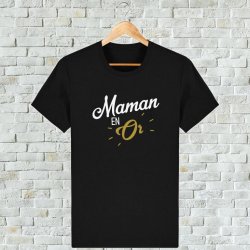 T-shirt maman en or