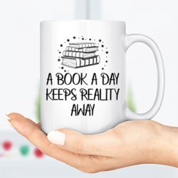 Tasse a book a day keeps reality away