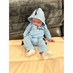Pyjama dinosaure bébé brodé avec son prénom