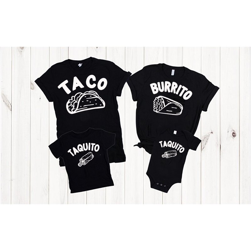 T-shirt famille taco -burrito - taquito adulte