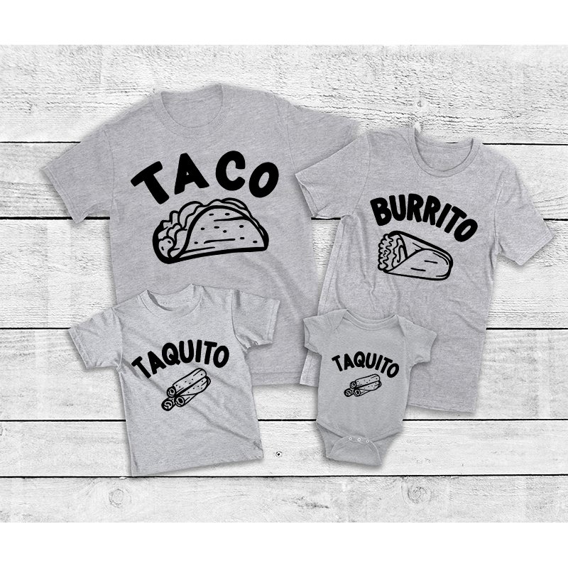T-shirt famille taco -burrito - taquito adulte