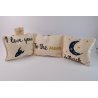 Coussin noyaux de cerises I love you to the moon and back